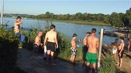 A swim stop at Camping de la Plage, Faoug on lake Murten
